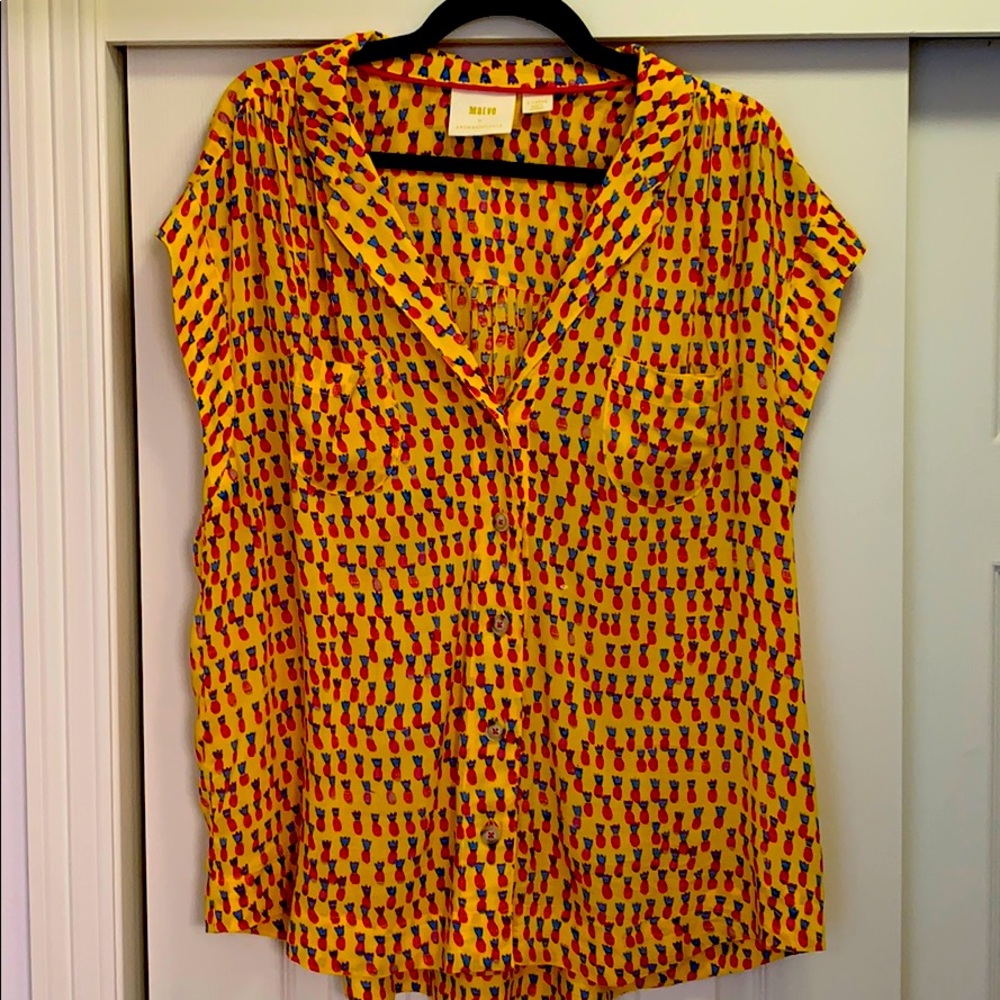 Maeve by Anthropologie XL short sleeve blouse
